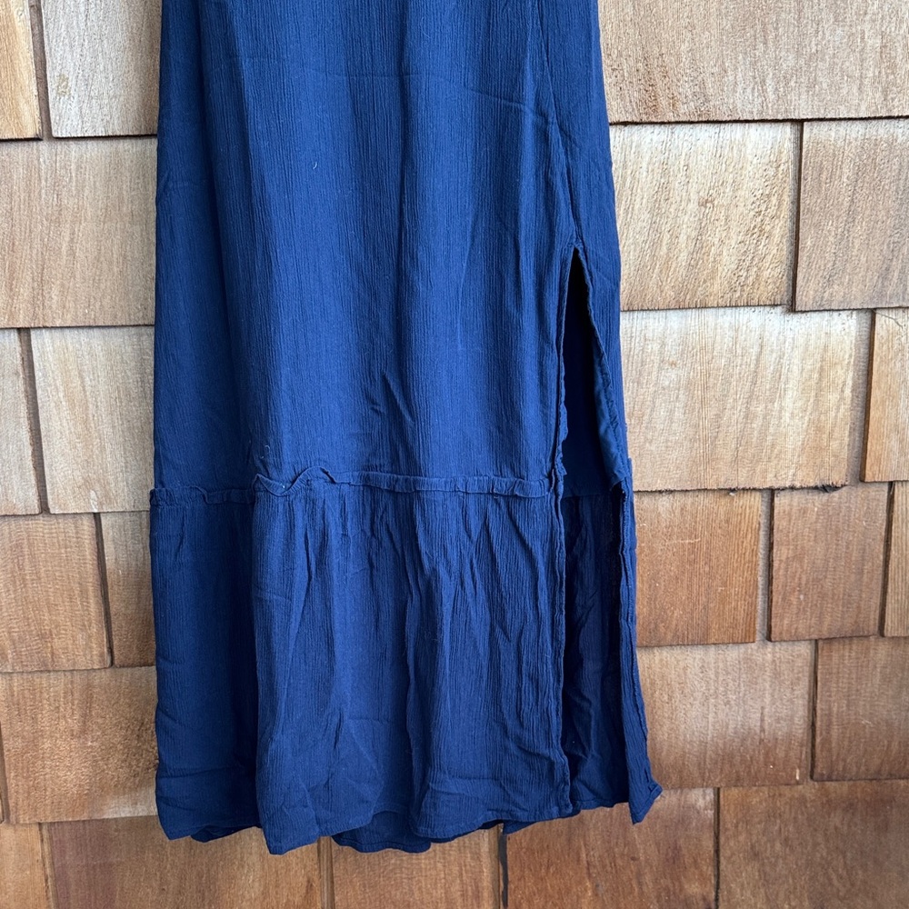 Hollister Navy Puff-Sleeve Maxi Dress - Picture 4 of 6